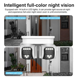 كاميرا 4MP WiFi خارجية مزدوجة <span class=keywords><strong>PT</strong></span> 5X تكبير رقمي HD AI تتبع الحركة كاميرات مراقبة CCTV لكاميرا مراقبة الزاوية - Product Image 3