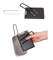 DFT10 Sports et divertissement Camping Boîte à lunch Multi-usages Mini casserole carrée Chauffage de l'eau Bouilloire Steak Barbecue Plateaux