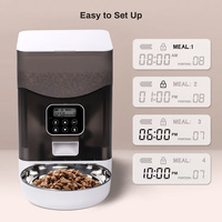 Distributeur automatique de nourriture pour animaux de compagnie en acier inoxydable 3L avec enregistrement vocal, moteur anti-blocage et écran LCD – Vente directe usine en gros
