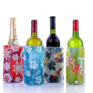 Bolsa de gel para vino Ys-Jt, rectangular, con diseño floral, reutilizable, para enfriar bebidas en fiestas - Product Image 3