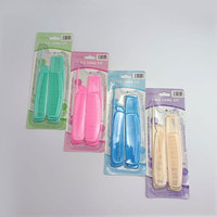 Ensemble de peignes à cheveux en plastique portables multicolores, kit de coiffure pour salon et maison, emballage sous blister