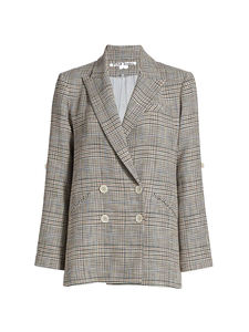 Trajes Clásicos Simples de Tartán, <span class=keywords><strong>Blazer</strong></span> Cruzado para <span class=keywords><strong>Mujer</strong></span>, Manga Larga, Elegante, Traje Casual para Dama, Blazers de Oficina - Product Image 5