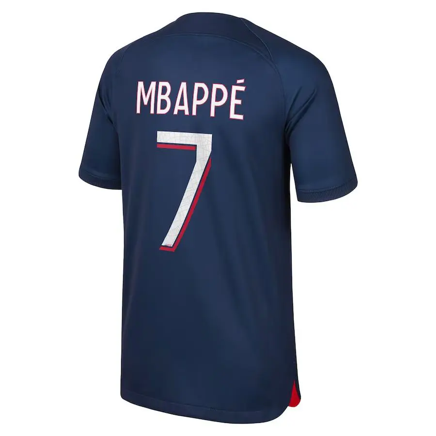 กีฬา Mbappe 7 ปารีส PS-G เสื้อฟุตบอลบ้าน -2023/24 รุ่นผู้เล่นแบบบางพอดี