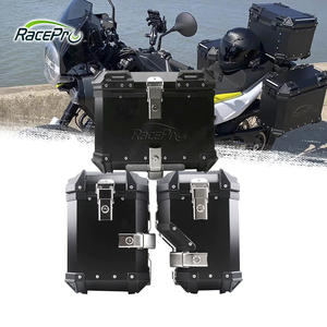 Racepro ชุด45L ด้านข้างอะลูมิเนียมกล่องด้านบนพร้อม32L 38L รถจักรยานยนต์สำหรับ R1250GS <span class=keywords><strong>R1200GS</strong></span> <span class=keywords><strong>BMW</strong></span> - Product Image 1