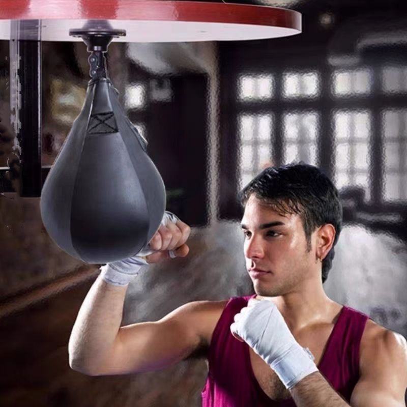 HOT Sale Hanging Boxing Punching Speed Ball Training Ball Leather Fast ...