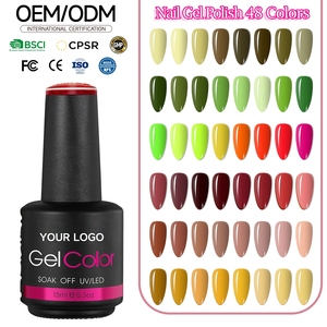 Esmalte de Gel de Alta Calidad OEM ODM, 48 Colores, Certificado MSDS CPSR, Larga Duración, Sin HEMA, Esmalte de Gel UV LED para Salón de Belleza - Product Image 1