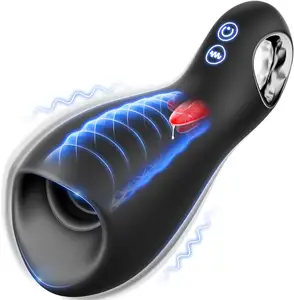 Pompa pelatih Penis Masturbator pria dengan pegangan Loop untuk latihan mainan seks pria untuk Vibrator Penis