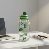 Bouteille d'eau pour enfants écologique de qualité alimentaire, résistante aux hautes températures, transparente, portable, en plastique, design de dessin animé pour le sport en plein air