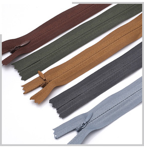 Colore invisibile n. 3 Nylon <span class=keywords><strong>cerniera</strong></span> all'ingrosso per abbigliamento cuscino gonna pantaloni lato coda chiusa in tessuto - Product Image 2