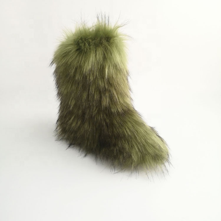 New Zealand Faux Fur Boots Thigh High Boots Natural Faux Fur