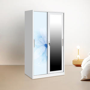 Camera da letto scorrevole 2 porte <span class=keywords><strong>armadio</strong></span> in metallo <span class=keywords><strong>con</strong></span> <span class=keywords><strong>specchio</strong></span> Bongkar Pasang acciaio <span class=keywords><strong>armadio</strong></span> Almari armadi in metallo - Product Image 4