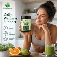 Gummies d'herbes vertes Elixir de mer sauvage, suppléments vitaminés 16-en-1, qualité alimentaire, certifiés Halal/Kosher, 30 unités, lot de 2 – Meilleures ventes