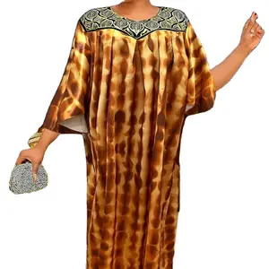 ZIYA B01S40 African Beaded Turkey Headscarf Robe Kaftan Dresses For Ladies Women