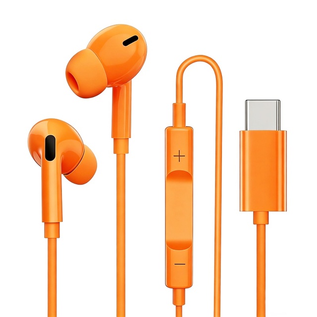 High Quality Wired 3.5MM Type-c Earphone in Ear Headphone Headset USB C Plug Handsfree Earbuds for Sport Music