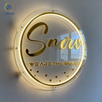 Enseigne personnalisée pour salon de coiffure, logo lumineux 3D, signalétique intérieure, panneau mural intérieur, enseigne en acrylique rétroéclairée pour la réception de bureau