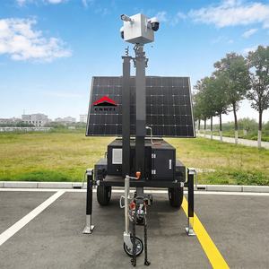 Remorques solaires toutes saisons avec caméra, remorque CCTV <span class=keywords><strong>solaire</strong></span> pliable pour travaux de génie civil et de construction sur le terrain - Product Image 4