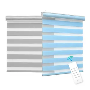 Smart Home Fabrikant Van Groothandel Blinds Window Shades Zebra Blind Roller Gemotoriseerde Zebra Jaloezieën