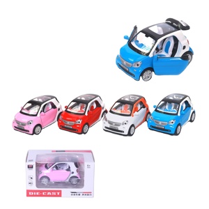 Vendita calda <span class=keywords><strong>1</strong></span> <span class=keywords><strong>24</strong></span> die cast model cars collection Smart model pull back car toys for kids - Product Image 5