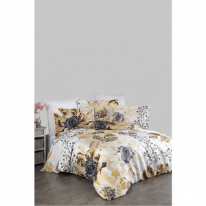 Varol Royal Luxury Floral Satin Duvet Cover <b>Set</b> 300TC VICTORIA-Available in King and Twin Sizes <b>Comforter</b> with Cotton Filling - Product Image 2