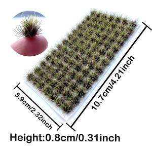8 mm91 Rund gras Cluster Modellbahn Gleis Szene Kunststoff Material Militär Sand Tisch DIY Form Grünland - Product Image 6