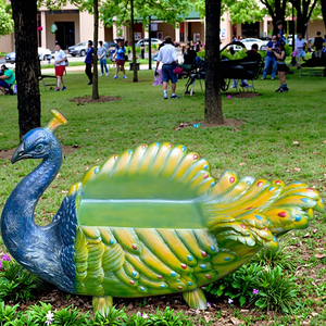 Bán Buôn Tùy Chỉnh Con Công Băng Ghế Dự Bị Vườn Nhựa Chim Tượng Ghế Hiện Đại Thiết Kế Sang Trọng Thời Tiết Chịu Mài Mòn Ngoài Trời Cảnh Quan - Product Image 6