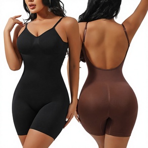 Corset gainant une pièce sexy dos nu pour femme, <span class=keywords><strong>taille</strong></span> haute amincissante, en nylon, grandes tailles - Product Image 2