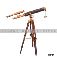 Economical Antique Brass Double Barrel Telescope Nautical Optical Instruments at an Price