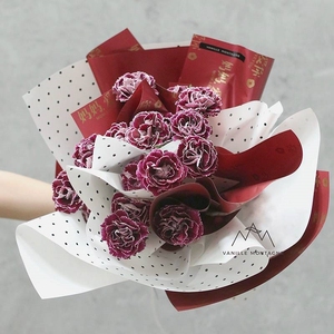 Giấy gói hoa bán buôn, hàng có sẵn tại nhà máy, họa tiết chấm bi, vật tư bó hoa cho cửa hàng hoa, giấy gói hoa chống thấm nước - Product Image 4