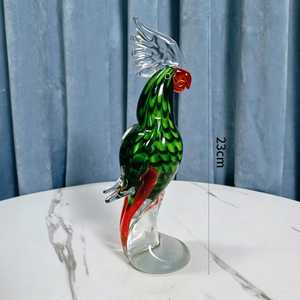 Figura Decorativa de Cacatúa de Vidrio Art Deco Hecha a Mano con Recubrimiento, 5 Diseños y Colores, 20.5 cm, Decoración de Mesa para Sala de Estar - Product Image 5