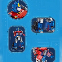 Vente en gros de jouets éducatifs en plastique ABS MKTOYS, robot électrique unisexe transformable, ensembles de blocs de construction OEM, télécommande