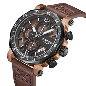 EYKI <span class=keywords><strong>overfly</strong></span> นาฬิกาสปอร์ตสำหรับผู้ชายสายหนังนาฬิกาควอตซ์กันน้ำดีไซน์ใหม่ - Product Image 3