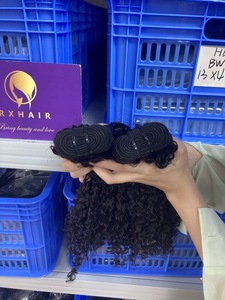 RXHAIR Vente en gros Offre Spéciale Pixie Bouclés Paquet de cheveux humains Pixie brésilien Cheveux bouclés Paquets de tissage de cheveux - Product Image 3