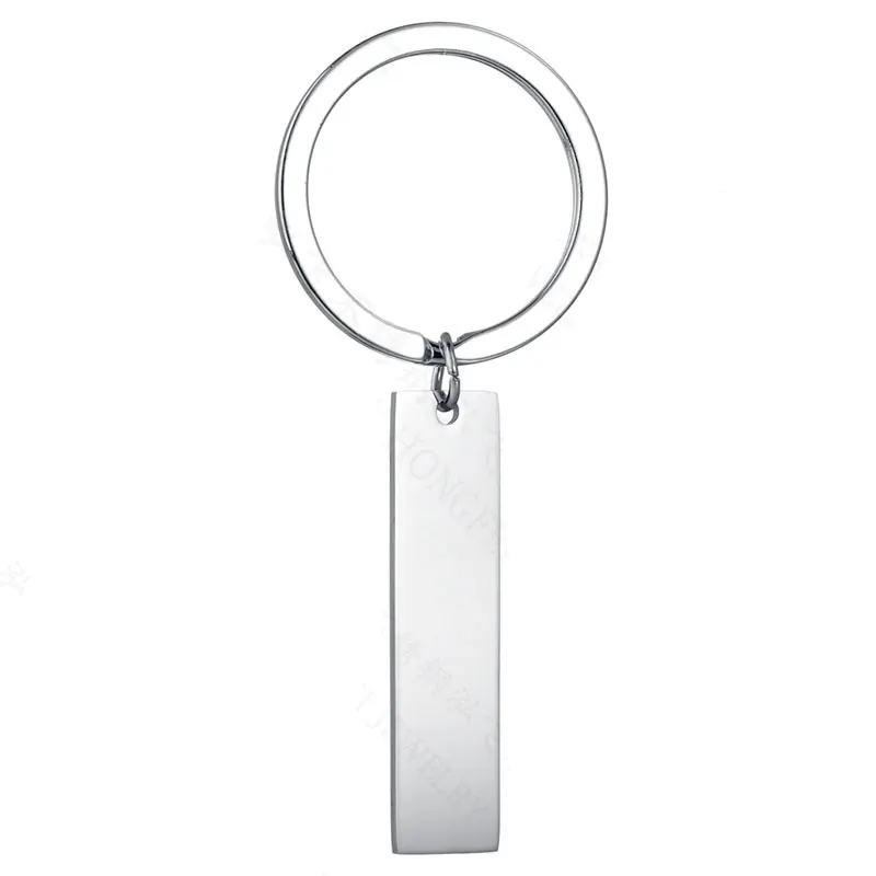 Engraving Blanks Rectangular Blank Brand Licence Number Plate 3d Building Metal Keychain Car Model Custom Keychains