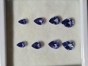 Tanzanite naturelle à facettes ovale et pierre précieuse en forme de poire de taille calibrée pierres de qualité fine de mines tanzaniennes pierre titanique - Product Image 2