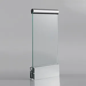 Aluminium En Sus 304 Roestvrij Staal Moderne Veiligheid U Kanaal Glas Leuningen Voor Balkons