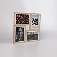 Cadre photo mural moderne en MDF à 4 ouvertures, décoration d'intérieur, cadre photo familial combiné pour table
