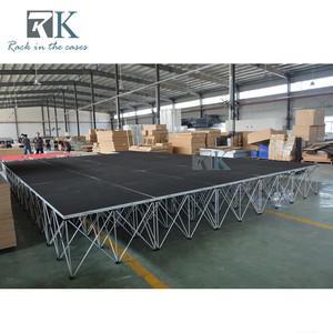 Safety Stage Platform with Guardrails Concerts Black Stage Skirts Sale - Product Image 2