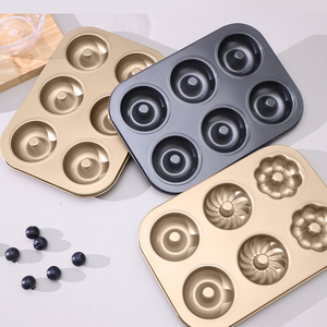Moules à donuts créatifs antiadhésifs, mini-plaques à gâteaux et biscuits pour la pâtisserie à la maison, en acier au carbone - Product Image 4