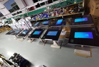 Meja Layar Sentuh Interaktif Multi-Touch Nirkabel 21,5 Inci untuk Hotel dan Restoran, dengan Pengisian Daya Nirkabel, Sistem Operasi Android atau Windows