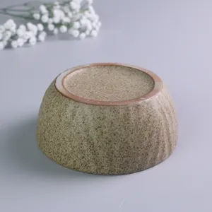 Modern Japanese Porcelain Tableware Personalized Rice Bowl Ceramic Retro Soup Bowl Salad Round Wholesale Dinnerware