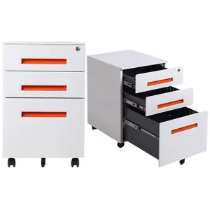 Hot Sale 3 Drawer Steel Filing Cabinet Under Desk Filing Cabinet 3 Drawer Metal Cabinet With Wheels