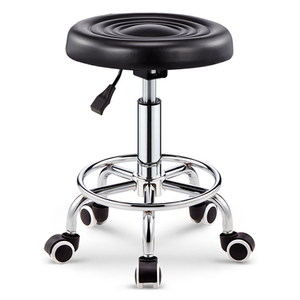Silla de oficina giratoria hidráulica ajustable, taburete médico rodante sin espalda, <span class=keywords><strong>ruedas</strong></span>, silla de malla ejecutiva, Hierro de cuero <span class=keywords><strong>para</strong></span> el hogar - Product Image 2