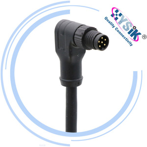 Kabel Tahan Minyak dengan Konektor Sudut Betina M8 6 Pin Berlapis PUR - Product Image 5