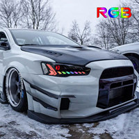 مصابيح أمامية ليد HCMOTIONZ RGB بدء تشغيل الرسوم المتحركة مصابيح أمامية Evo CF/CJ-من أجل ميتسوبيشي لانسر