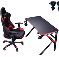 Mesa de juegos K Shape Racing Gaming Desk para Gamer Office Gaming Desk con LED