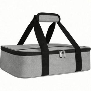 2024 Custom Logo Insulated Casserole Carrier Bag <b>Hot</b> & <b>Cold</b> Food Carrier Bag Lasagna Holder Lunch Bag for Picnics, Parties - Product Image 1