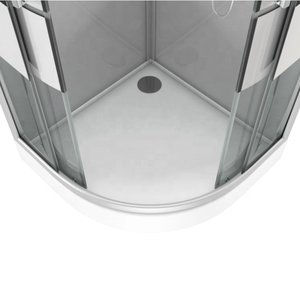 Oumeiga moderna cabina doccia scorrevole nero opaco 85*85*210cm <span class=keywords><strong>quadrante</strong></span> posto ad angolo materiale di vetro per il bagno - Product Image 6