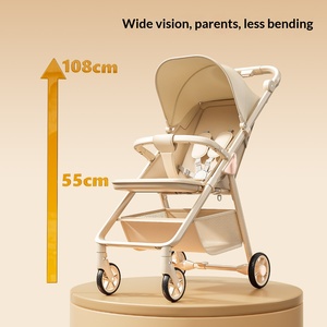 Passeggino Estivo Ultraleggero Pieghevole a 4 Ruote per Neonati, Reclinabile, con Telaio in Acciaio ad Alto Tenore di Carbonio, Compatto per Bambini e Neonati - Product Image 5