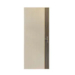 Puerta de madera laminada con diseño bonito, puerta de revestimiento de aluminio para casa, venta directa de fábrica