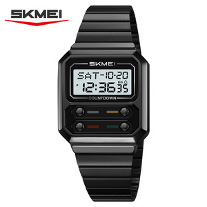 <span class=keywords><strong>Skmei</strong></span> 2448 Mode OEM Homme Montre Numérique Élégante Bande en Acier Inoxydable Étanchéité Multi Fonction EL LIGHTS Montre-Bracelet de <span class=keywords><strong>Sport</strong></span> - Product Image 5